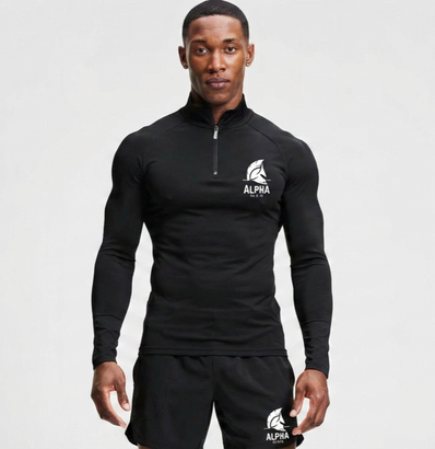 Alpha Long Sleeves Black Shirt