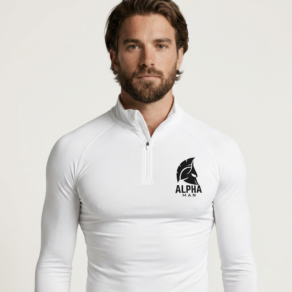Alpha Long Sleeves White Shirt