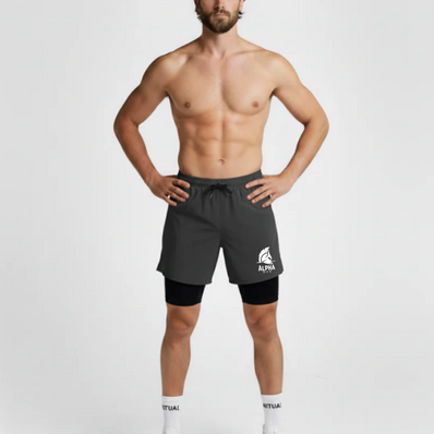Alpha Grey Active Shorts