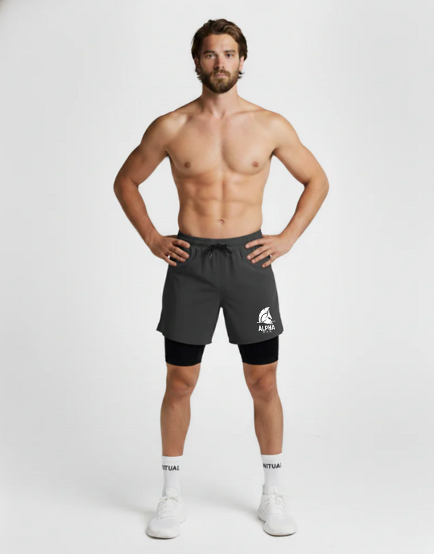 Alpha Grey Active Shorts