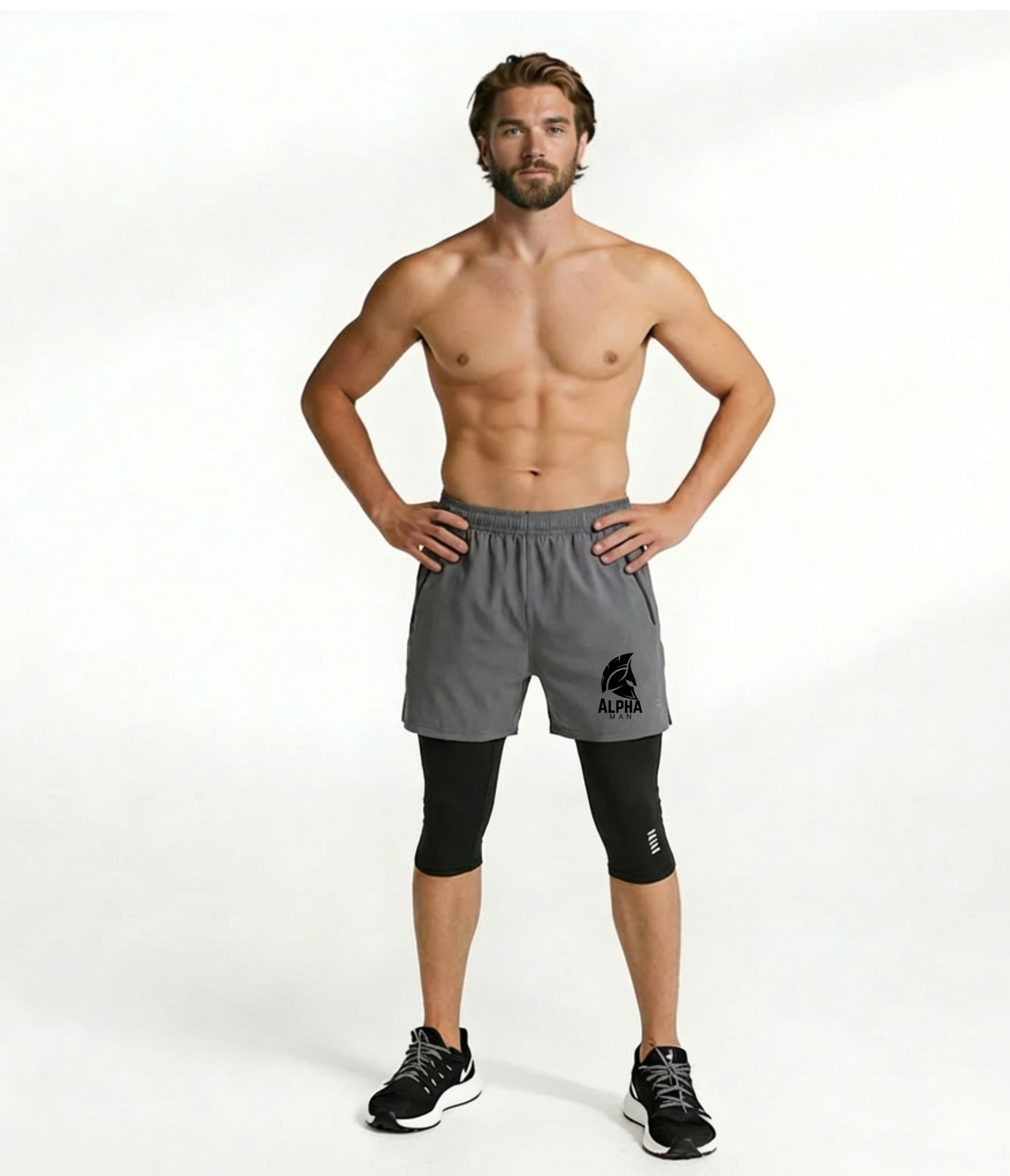 Alpha Grey Bermuda shorts