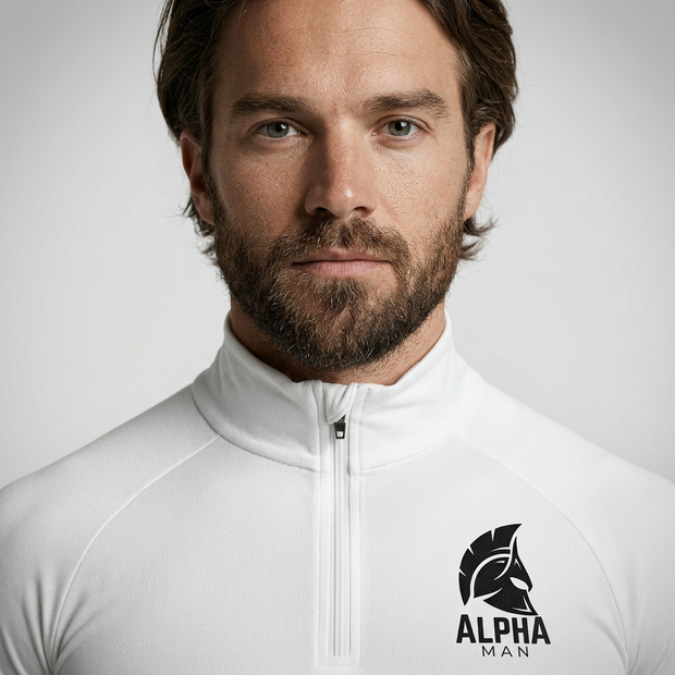 Alpha Long Sleeves White Shirt